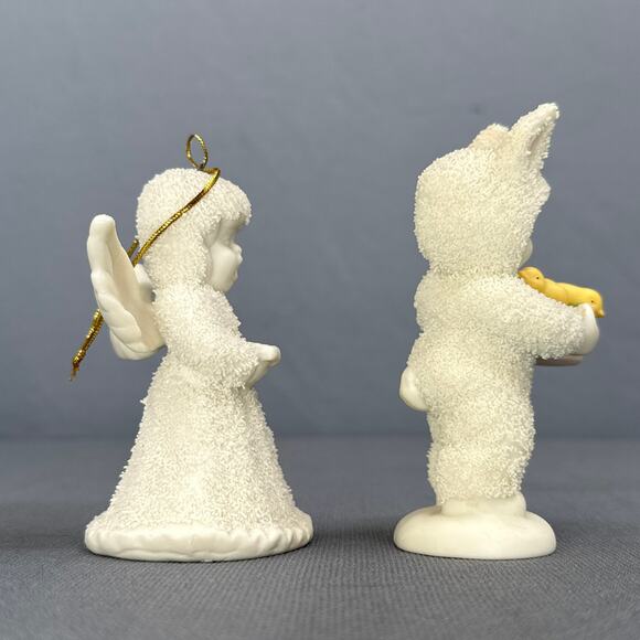 VTG Dept 56 Snowbabies A Basket of Joy Lincolnshirt Snowjade Angel Ornament Lot - Picture 3 of 16